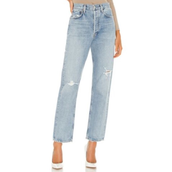 Agolde Denim - AGOLDE Button Fly 90s Jean Distressed